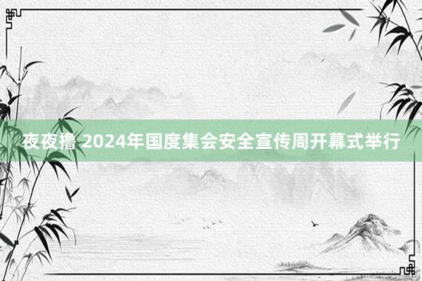 夜夜撸 2024年国度集会安全宣传周开幕式举行