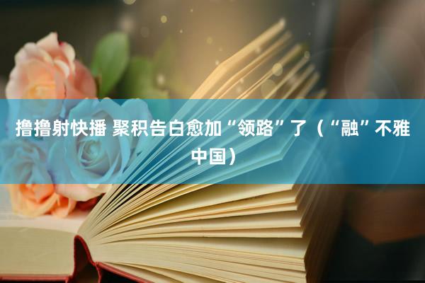 撸撸射快播 聚积告白愈加“领路”了（“融”不雅中国）
