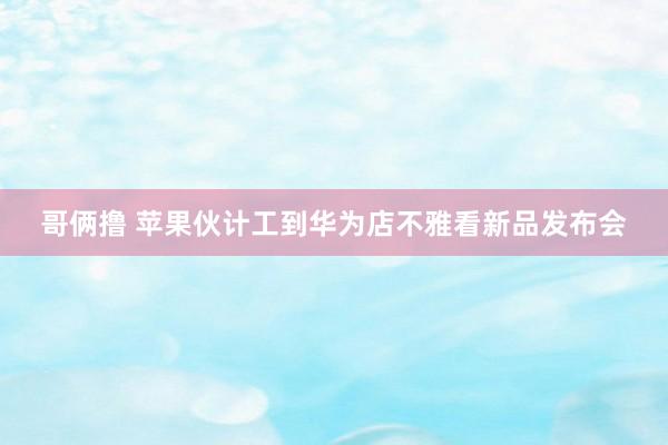 哥俩撸 苹果伙计工到华为店不雅看新品发布会