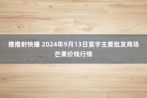 撸撸射快播 2024年9月13日寰宇主要批发商场芒果价钱行情