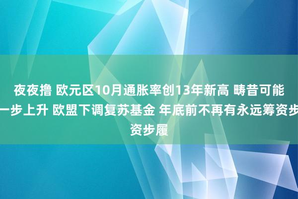 夜夜撸 欧元区10月通胀率创13年新高 畴昔可能进一步上升 欧盟下调复苏基金 年底前不再有永远筹资步履