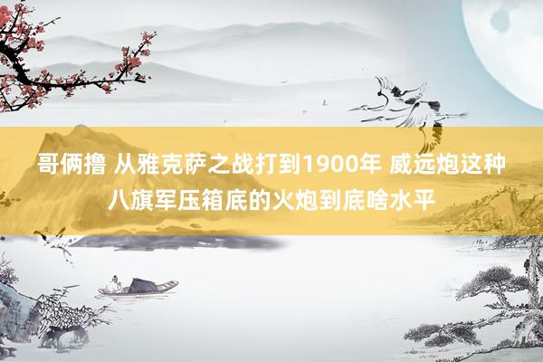 哥俩撸 从雅克萨之战打到1900年 威远炮这种八旗军压箱底的火炮到底啥水平