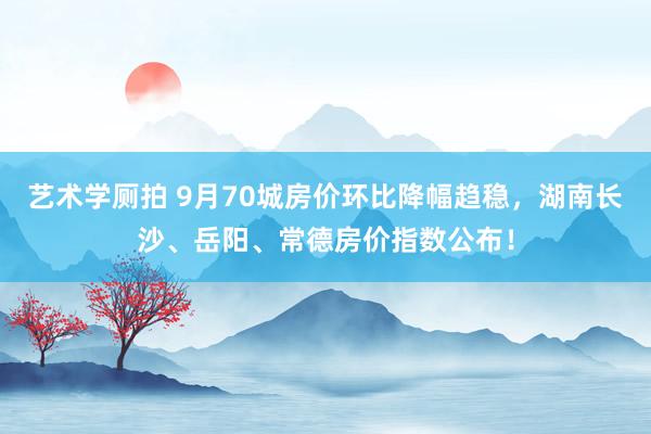 艺术学厕拍 9月70城房价环比降幅趋稳，湖南长沙、岳阳、常德房价指数公布！