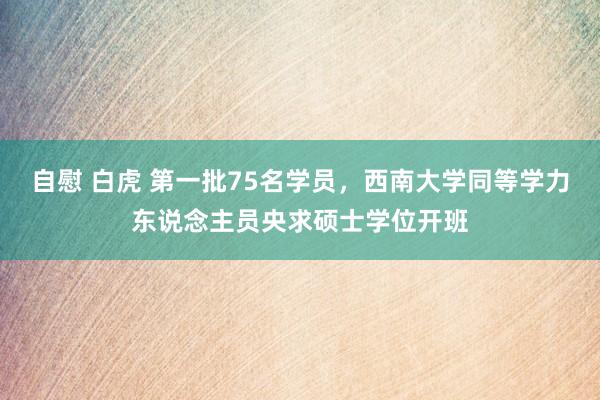 自慰 白虎 第一批75名学员，西南大学同等学力东说念主员央求硕士学位开班