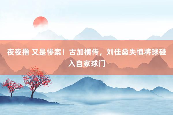 夜夜撸 又是惨案！古加横传，刘佳燊失慎将球碰入自家球门