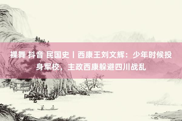裸舞 抖音 民国史丨西康王刘文辉：少年时候投身军校，主政西康躲避四川战乱