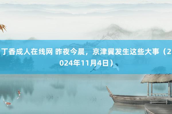 丁香成人在线网 昨夜今晨，京津冀发生这些大事（2024年11月4日）
