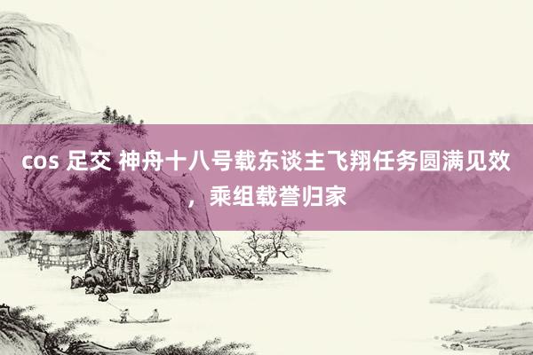 cos 足交 神舟十八号载东谈主飞翔任务圆满见效，乘组载誉归家