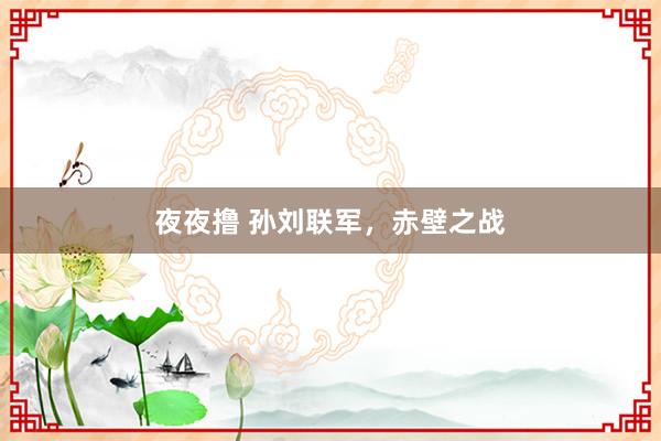 夜夜撸 孙刘联军，赤壁之战