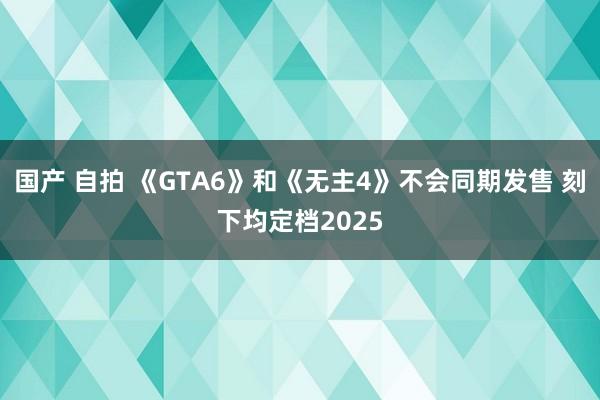 国产 自拍 《GTA6》和《无主4》不会同期发售 刻下均定档2025