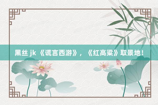 黑丝 jk 《谎言西游》，《红高粱》取景地！