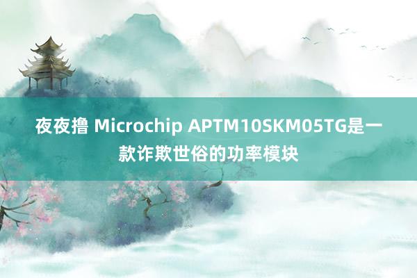 夜夜撸 Microchip APTM10SKM05TG是一款诈欺世俗的功率模块