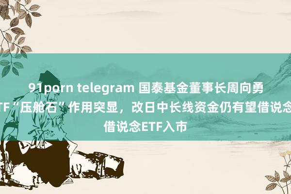 91porn telegram 国泰基金董事长周向勇：宽基ETF“压舱石”作用突显，改日中长线资金仍有望借说念ETF入市