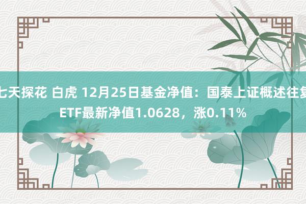 七天探花 白虎 12月25日基金净值：国泰上证概述往复ETF最新净值1.0628，涨0.11%