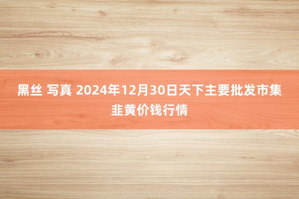 黑丝 写真 2024年12月30日天下主要批发市集韭黄价钱行情