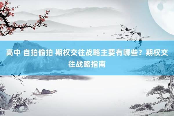 高中 自拍偷拍 期权交往战略主要有哪些？期权交往战略指南
