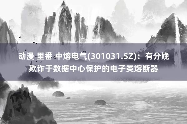 动漫 里番 中熔电气(301031.SZ)：有分娩欺诈于数据中心保护的电子类熔断器