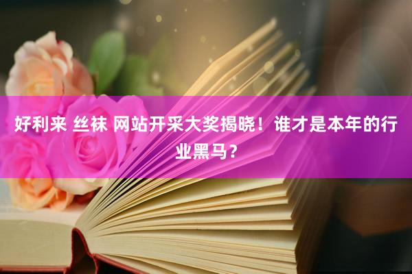 好利来 丝袜 网站开采大奖揭晓！谁才是本年的行业黑马？