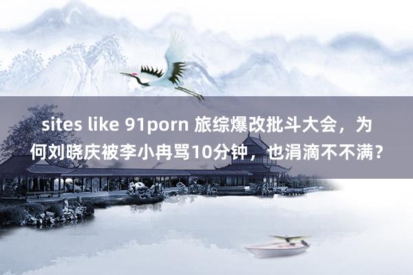 sites like 91porn 旅综爆改批斗大会，为何刘晓庆被李小冉骂10分钟，也涓滴不不满？
