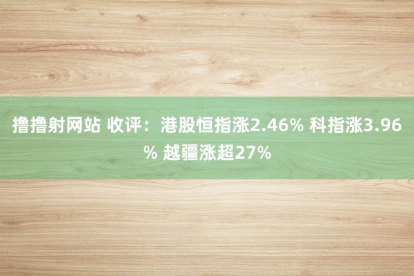 撸撸射网站 收评：港股恒指涨2.46% 科指涨3.96% 越疆涨超27%