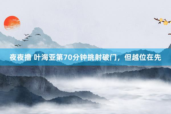 夜夜撸 叶海亚第70分钟挑射破门，但越位在先