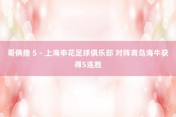 哥俩撸 5 - 上海申花足球俱乐部 对阵青岛海牛获得5连胜